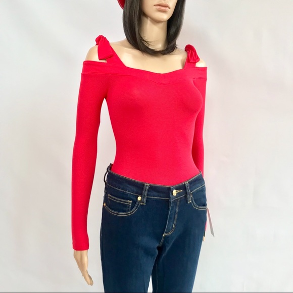 🔥NWT Express Vibrant Red Leotard / Bodysuit - Picture 4 of 8